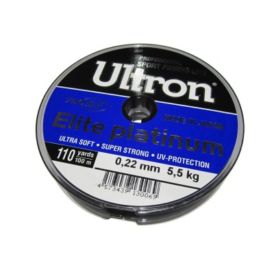 Леска Ultron Elite Platinum 0,22мм 100м серебристая