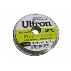 Леска Ultron Fluo Winter 0,16мм 50м флуоресцентная