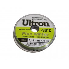 Леска Ultron Fluo Winter 0,18мм 50м флуоресцентная