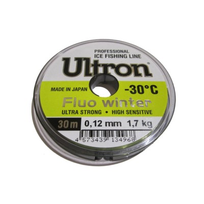 Леска Ultron Fluo Winter 0,12мм 30м флуоресцентная