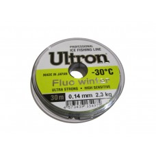 Леска Ultron Fluo Winter 0,14мм 30м флуоресцентная