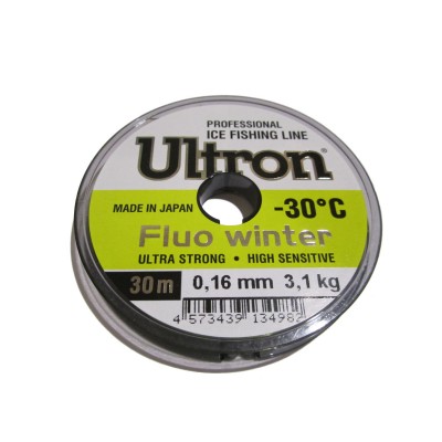 Леска Ultron Fluo Winter 0,16мм 30м флуоресцентная