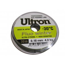 Леска Ultron Fluo Winter 0,18мм 30м флуоресцентная