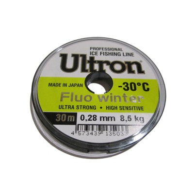 Леска Ultron Fluo Winter 0,28мм 30м флуоресцентная