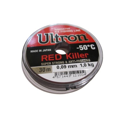 Леска Ultron Red Killer 0,09мм 30м красная