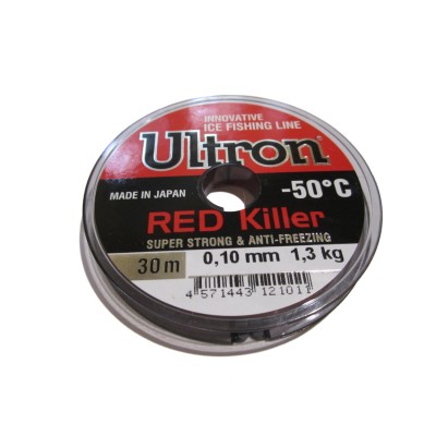 Леска Ultron Red Killer 0,10мм 30м красная