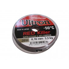 Леска Ultron Red Killer 0,16мм 30м красная