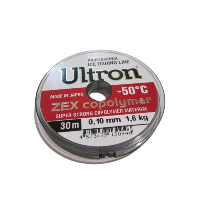 Леска Ultron Zex Copolymer 0,10мм 30м прозрачная