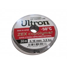 Леска Ultron Zex Copolymer 0,16мм 30м прозрачная