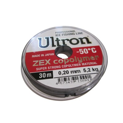 Леска Ultron Zex Copolymer 0,20мм 30м прозрачная