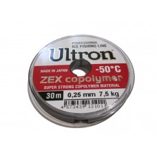 Леска Ultron Zex Copolymer 0,25мм 30м прозрачная